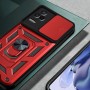 Чехол для Xiaomi Poco F4 Serge Ring Armor ударопрочный красный