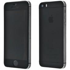 Стекло защитное для iPhone 5 Colour Matte переднее+заднее черное (OEM)