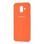 Чехол для Samsung Galaxy A6 2018 (A600) Silicone cover оранжевый