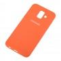 Чехол для Samsung Galaxy A6 2018 (A600) Silicone cover оранжевый