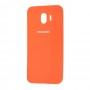 Чехол для Samsung Galaxy J4 2018 (J400) Silicone cover оранжевый