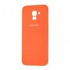 Чехол для Samsung Galaxy J6 2018 (J600) Silicone cover оранжевый