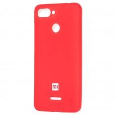 Чехол для Xiaomi Redmi 6 Silicone cover красный