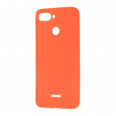 Чехол для Xiaomi Redmi 6 Silicone cover оранжевый