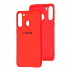 Чехол для Samsung Galaxy A21 (A215) Silicone Full красный