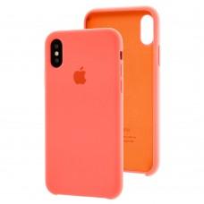 Чохол Silicone для iPhone X / Xs case peach