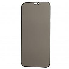 Защитное стекло для iPhone 12 Pro Max Full Glue Anti-Spy черное
