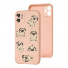 Чехол для iPhone 11 Wave Fancy pug / pink sand