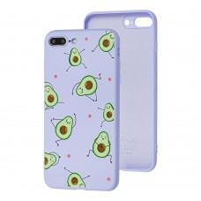 Чехол для iPhone 7 Plus / 8 Plus Wave Fancy avocado / light purple