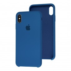 Чехол silicone для iPhone Xs Max case navy blue
