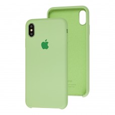 Чехол silicone case для iPhone Xs Max мятный