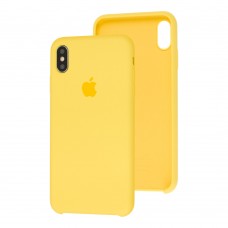 Чехол silicone для iPhone Xs Max case canary yellow