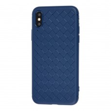 Чохол Weaving для iPhone X / Xs case синій