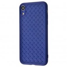 Чехол для iPhone Xr Weaving case синий