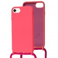 Чехол для iPhone 7 / 8 / SE 20 Lanyard without logo bright pink