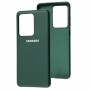 Чехол для Samsung Galaxy S20 Ultra (G988) Silicone Full темно-зеленый 