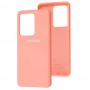 Чохол для Samsung Galaxy S20 Ultra (G988) Silicone Full рожевий / персиковий