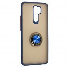 Чехол для Xiaomi Redmi 9 LikGus Maxshield Ring синий