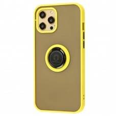 Чохол для iPhone 12 Pro Max LikGus Edging Ring жовтий