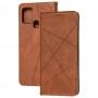 Чехол книжка Business Leather для Samsung Galaxy A21s (A217) коричневый