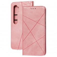 Чохол книжка Business Leather для Xiaomi Mi Note 10 Lite рожевий