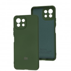 Чехол для Xiaomi Mi 11 Lite Silicone Full camera зеленый / dark green