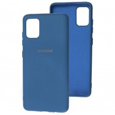 Чехол для Samsung Galaxy A51 (A515) Silicone Full синий 