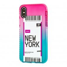 Чехол для iPhone X / Xs Protect Gradient New York
