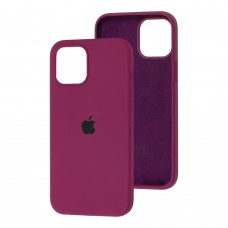 Чохол для iPhone 12 mini Silicone Full бордовий / maroon