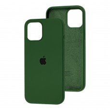 Чехол для iPhone 12 mini Silicone Full зеленый / dark green 