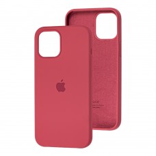 Чехол для iPhone 12 mini Silicone Full красный / camellia 