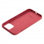 Чехол для iPhone 12 mini Silicone Full красный / camellia 
