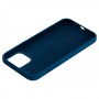 Чехол для iPhone 12 mini Silicone Full синий / navy blue 