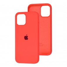 Чохол для iPhone 12 mini Silicone Full кавуновий / watermelon red