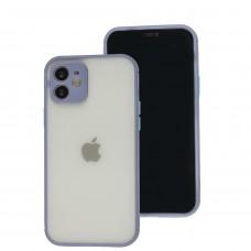 Чехол для iPhone 12 LikGus Totu camera protect лавандово-серый