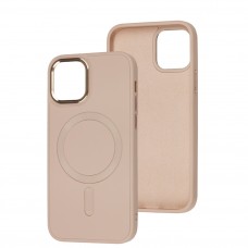 Чохол для iPhone 12 / 12 Pro Bonbon Leather Metal MagSafe light pink