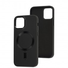 Чохол для iPhone 12 / 12 Pro Bonbon Leather Metal MagSafe black