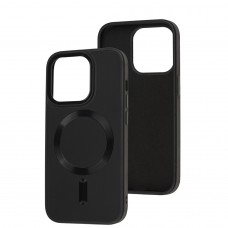 Чохол для iPhone 14 Pro Bonbon Leather Metal MagSafe black