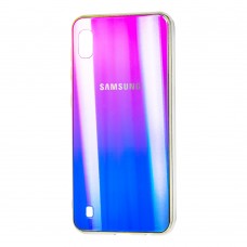 Чехол для Samsung Galaxy A10 (A105) Aurora с лого фиолетовый
