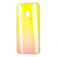 Чохол для Samsung Galaxy A20/A30 Aurora з лого рожевий