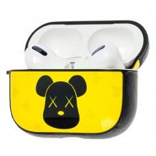 Чохол для AirPods Pro Young Style kaws bear X жовтий