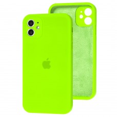 Чохол для iPhone 11 Silicone Slim Full camera neon green