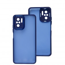 Чехол для Xiaomi Redmi Note 10 / 10s Luxury Metal Lens синий