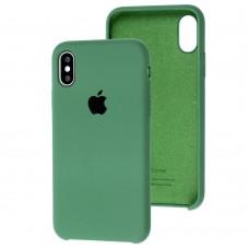 Чохол Silicone для iPhone X / Xs case pine green