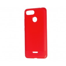 Чехол для Xiaomi Redmi 6 Carbon красный