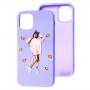 Чехол для iPhone 12 Pro Max Art case светло-фиолетовый