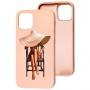 Чехол для iPhone 12 Pro Max Art case розовый песок