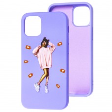 Чехол для iPhone 12 mini Art case светло-фиолетовый