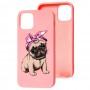 Чехол для iPhone 12 mini Art case розовый 