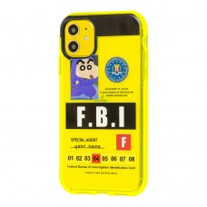 Чехол для iPhone 11 Neon print FBI
